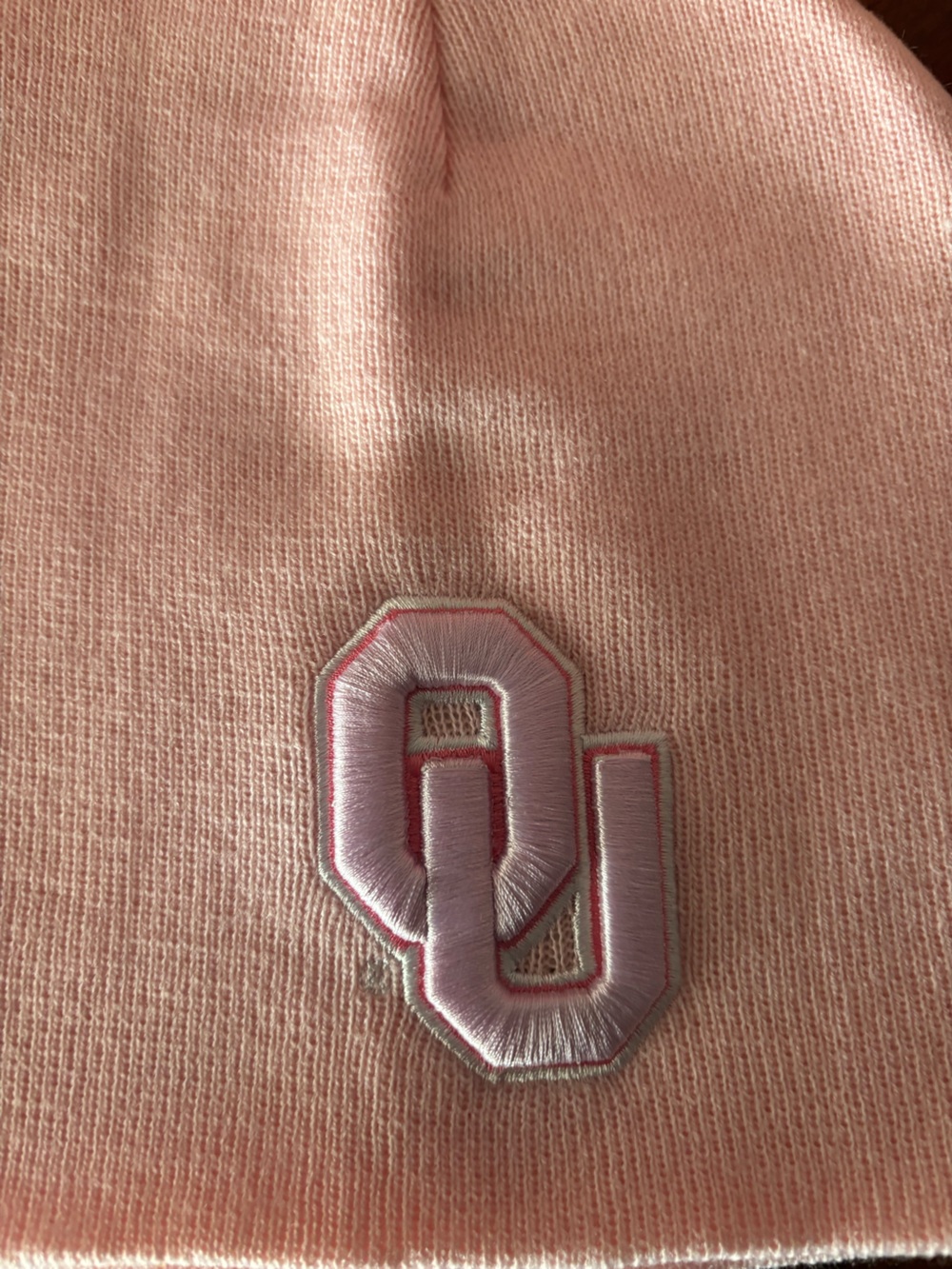 Embroidered Pink Knit Beanie - Women's Winter Hat Oklahoma University NWT
